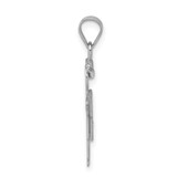 14k White Gold AA Diamond Kid Pendant - XK-92E54CD5-5465