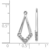 14k White Gold AA Diamond Shaped Diamond Earring Jacket