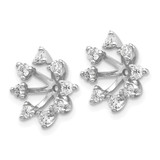 14k White Gold AA Fancy Diamond Earring Jacket - EJ-06068A03-6188