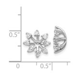 14k White Gold AA Fancy Diamond Earring Jacket - EJ-06068A03-6188