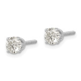 14k White Gold AA Quality Complete Diamond Stud Earring - XW-47EBBCCD-1237