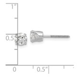 14k White Gold AA Quality Complete Diamond Stud Earring - XW-47EBBCCD-1237