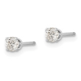 14k White Gold AA Quality Complete Diamond Stud Earring - XW-B362FAEE-3387