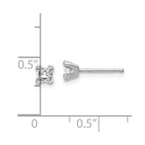 14k White Gold AAA Quality Complete Princess Cut Diamond Earring - XW-21B994AE-1479