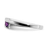 14k White Gold Amethyst 4-stone Ring