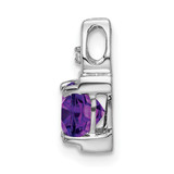 14k White Gold Amethyst and Diamond Pendant - PM-1B06C893-3477