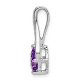 14k White Gold Amethyst and Diamond Pendant - PM-E887898D-3516