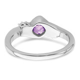 14k White Gold Amethyst and Diamond Ring - RM-37E9AFAC-9938