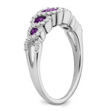 14k White Gold Amethyst and Diamond Ring - RM-7A0693BF-9991
