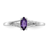 14k White Gold Amethyst Birthstone Ring - XB-3E72506F-5663