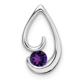 14k White Gold Amethyst Chain Slide - PM-6042018D-4422