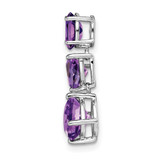 14k White Gold Amethyst Chain Slide - PM-9E7E70FD-4466