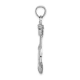 14K White Gold Anchor with Rope Pendant - D4-B9EADFB7-4618