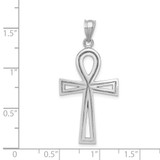 14k White Gold Ankh Cross Pendant - K4-DFCBDA34-6244