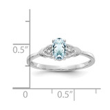 14k White Gold Aquamarine and Diamond Ring - XB-70B47AB8-4813
