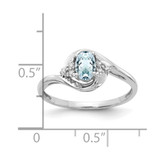 14k White Gold Aquamarine and Diamond Ring - XB-BC665258-4358