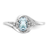 14k White Gold Aquamarine and Diamond Ring - XB-BC665258-4358