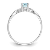 14k White Gold Aquamarine Birthstone Ring - XB-FA644F4A-5693