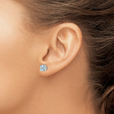 14k White Gold Aquamarine Earrings - XE-71CCF3C8-7425