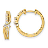 14k 1/3 carat Lab Grown Diamond VS/SI+ G+ Complete Fashion Hinged Hoop Earrings - EM-917F9B67-5512
