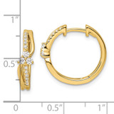 14k 1/3 carat Lab Grown Diamond VS/SI+ G+ Complete Fashion Hinged Hoop Earrings - EM-917F9B67-5512