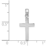 14k White Gold Beveled Cross Charm - C3-B238AA09-6899