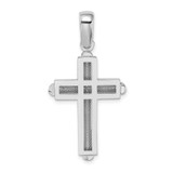 14k White Gold Beveled Cross Charm - K9-4F96354F-5150