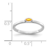 14k White Gold Bezel-set Marquise Citrine Ring