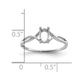14k White Gold Birthstone Ring Mounting - XB-ADCE7A5D-4044