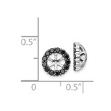 14k White Gold Black Diamond Earring Jackets - EJ-18F08DCC-7630