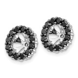 14k White Gold Black Diamond Earring Jackets - EJ-986EE14C-2292