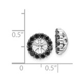 14k White Gold Black Diamond Earring Jackets - EJ-986EE14C-2292
