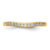 14k 1/3 carat Lab Grown Diamond VS/SI+ G+ Complete Set of Two Curved Wedding Bands