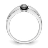 14k White Gold Black Diamond Mens Ring - RM-4F72DB74-6394