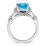 14k White Gold Blue Topaz and Diamond Ring - RM-47458793-2073