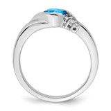 14k White Gold Blue Topaz and Diamond Ring - RM-8F918FE8-5723
