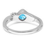 14k White Gold Blue Topaz and Diamond Ring - RM-8F918FE8-5723