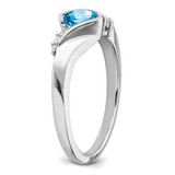 14k White Gold Blue Topaz and Diamond Ring - RM-8F918FE8-5723
