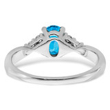 14k White Gold Blue Topaz and Diamond Ring - RM-A8244E70-3468