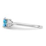 14k White Gold Blue Topaz and Diamond Ring - XB-7A4635F5-8591