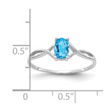 14k White Gold Blue Topaz Birthstone Ring - XB-BC1D3AAB-5259