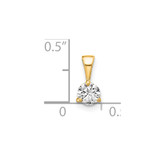 14k 1/3 carat Lab Grown Diamond VS/SI+ G+ Three Prong Solitare Pendant