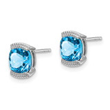 14k White Gold Blue Topaz Post Earrings - EM-EBD8FD30-7858