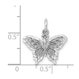 14k White Gold Butterfly Charm - WC-08FFF9DE-4466