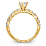 14k White Gold Certified 1 3/4 carat Lab Grown Diamond VS+ F+ Marquise Complete Engagement Ring