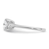 14k White Gold Certified Lab Grown Diamond VS/SI+ G+ Cushion & Trillion 3 Stone Complete Engagement Ring - RM-985597CA-8879