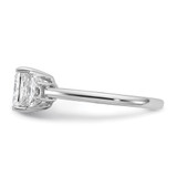 14k White Gold Certified Lab Grown Diamond VS/SI+ G+ Princess & 1/2 Moon 3 Stone Complete Engagement Ring - RM-ADC6746A-8225