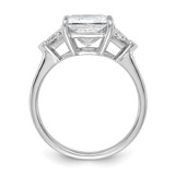 14k White Gold Certified Lab Grown Diamond VS/SI+ G+ Princess & Trillion 3 Stone Complete Engagement Ring - RM-43E94BA5-4198