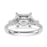 14k White Gold Certified Lab Grown Diamond VS/SI+ G+ Princess & Trillion 3 Stone Complete Engagement Ring - RM-43E94BA5-4198