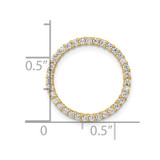 14k 1/3ct. Diamond Circle Chain Slide